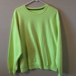 neon green sweatshirt